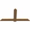 Ekena Millwork Eugene Smooth Timber Gable Bracket, Western Red Cedar, 60"W x 32"H x 1 1/2"D x 5 1/2"F, 13/12 Pitch GBW060X32X0206EUG00SWR - alternate 2